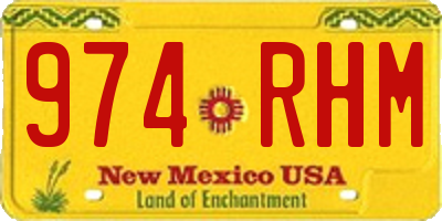 NM license plate 974RHM