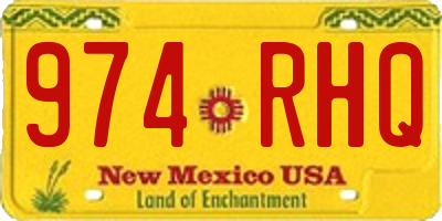 NM license plate 974RHQ