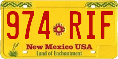 NM license plate 974RIF
