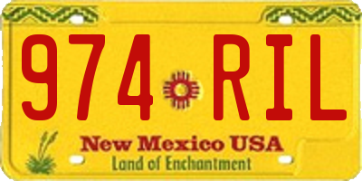 NM license plate 974RIL