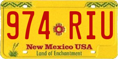 NM license plate 974RIU