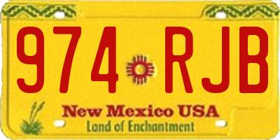 NM license plate 974RJB