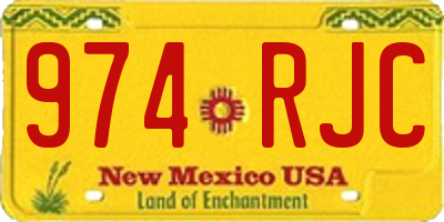 NM license plate 974RJC