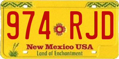 NM license plate 974RJD