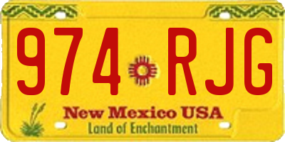 NM license plate 974RJG