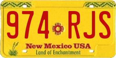 NM license plate 974RJS