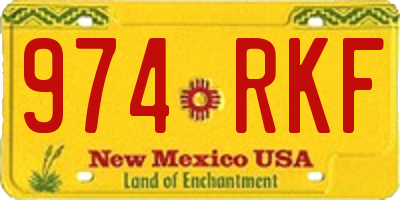 NM license plate 974RKF