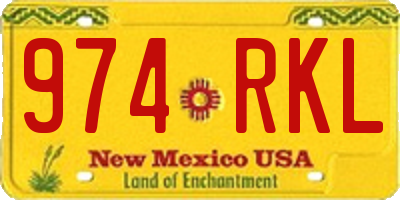 NM license plate 974RKL
