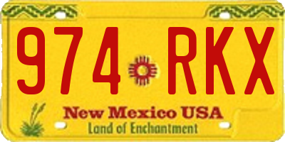 NM license plate 974RKX