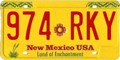 NM license plate 974RKY