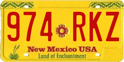 NM license plate 974RKZ