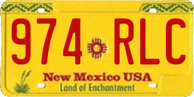 NM license plate 974RLC
