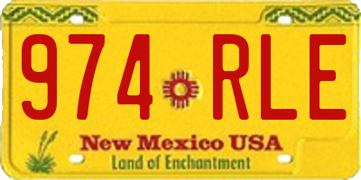 NM license plate 974RLE