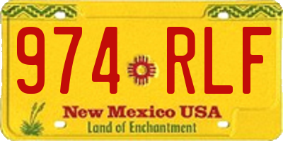 NM license plate 974RLF