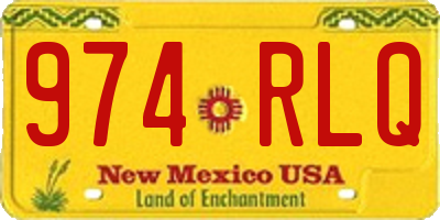 NM license plate 974RLQ