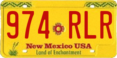 NM license plate 974RLR