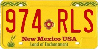 NM license plate 974RLS