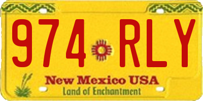 NM license plate 974RLY