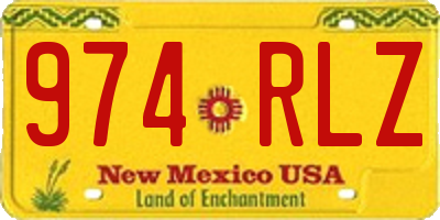 NM license plate 974RLZ
