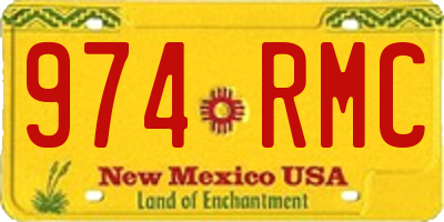 NM license plate 974RMC