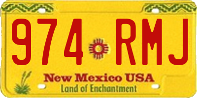 NM license plate 974RMJ