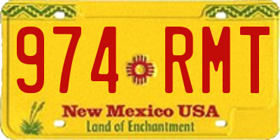 NM license plate 974RMT