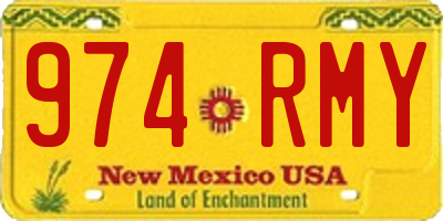 NM license plate 974RMY