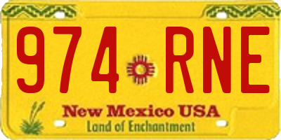 NM license plate 974RNE
