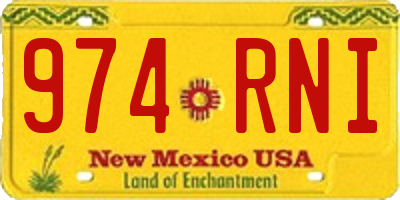 NM license plate 974RNI