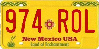 NM license plate 974ROL