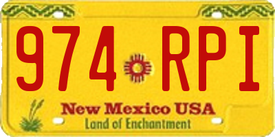 NM license plate 974RPI