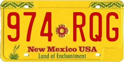 NM license plate 974RQG