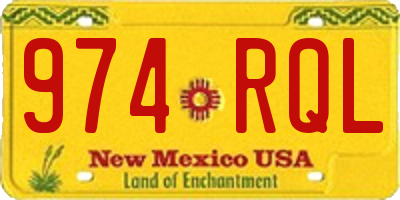 NM license plate 974RQL
