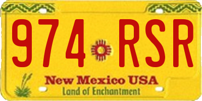 NM license plate 974RSR