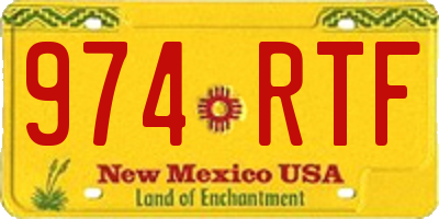 NM license plate 974RTF