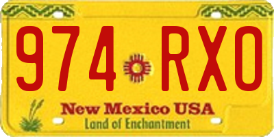 NM license plate 974RXO