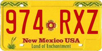 NM license plate 974RXZ