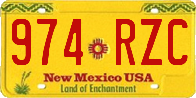 NM license plate 974RZC