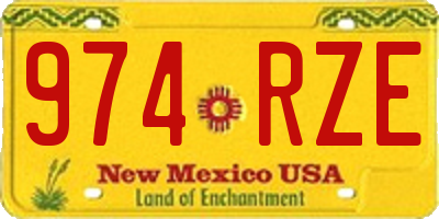 NM license plate 974RZE
