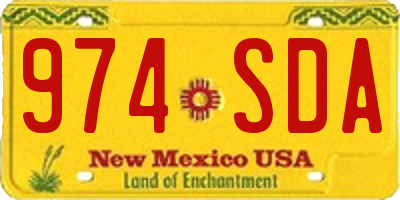 NM license plate 974SDA