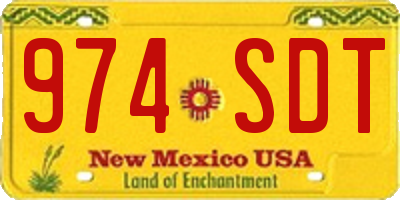 NM license plate 974SDT