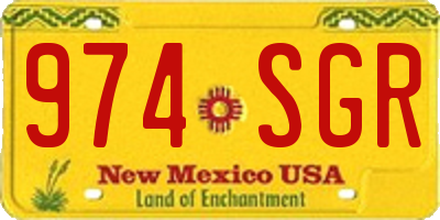 NM license plate 974SGR