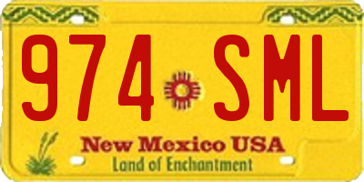 NM license plate 974SML
