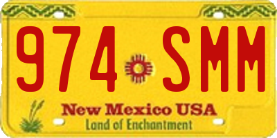 NM license plate 974SMM