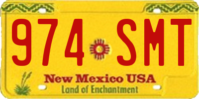 NM license plate 974SMT
