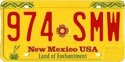 NM license plate 974SMW