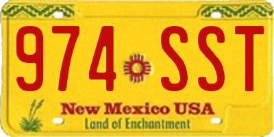 NM license plate 974SST