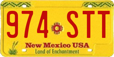 NM license plate 974STT