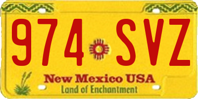 NM license plate 974SVZ