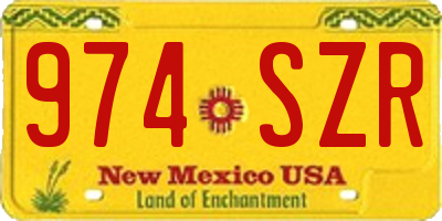 NM license plate 974SZR